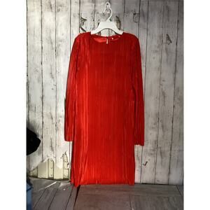 Women's  long sleeve shift/pleated dressW34 / L36